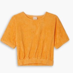 NWT Terry. Capri Cotton-Terry Top